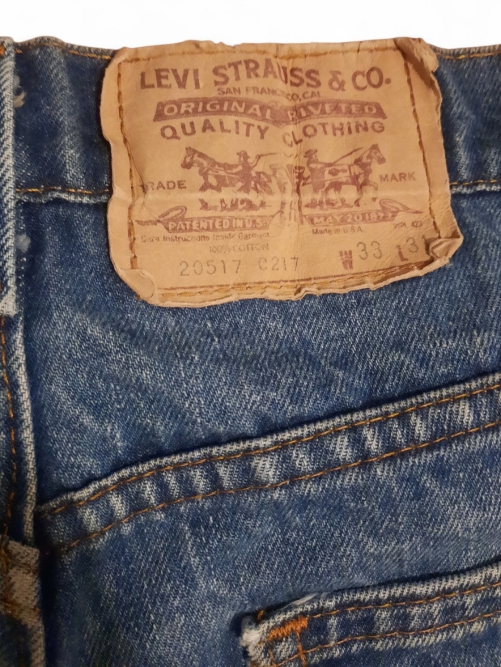 '81 LEVIS 517 Orange Tab Jeans Bootcut Ankle 80s Vintage Crop 12 32x27 - Picture 8 of 14